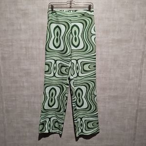 BOHIPPIAN STYLE GROOVY PATTERN SIDE ZIP LEGGINGS